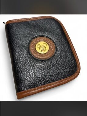 Mickey Mouse Black & Brown Zip Wallet